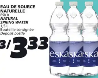 IGA ESKA NATURAL SPRING WATER offer