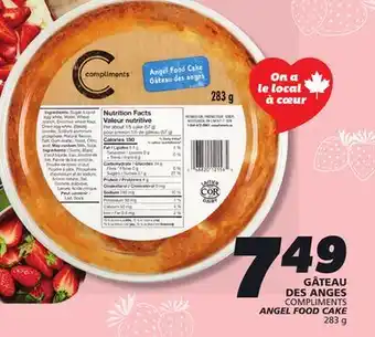 IGA COMPLIMENTS ANGEL FOOD CAKE offer