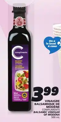 IGA COMPLIMENTS BALSAMIC VINEGAR OF MODENA offer