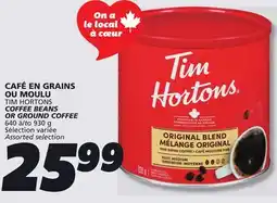 IGA TIM HORTONS COFFEE BEANS OR GROUND COFFEE offer