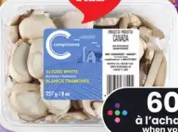 IGA COMPLIMENTS SLICED OR WHOLE WHITE OR WHOLE CREMINI MUSHROOMS offer