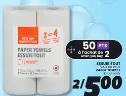 IGA VALEUR PLUS PAPER TOWELS offer