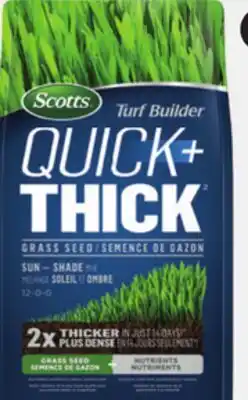 Canadian Tire Scotts Turf Builder Quick + Thick Sun—Shade Grass Seed & Fertilizer Mix, 4-kg offer