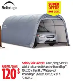Canadian Tire Waterproof RoundTop Shelter, 10 x 20 x 8´ h offer