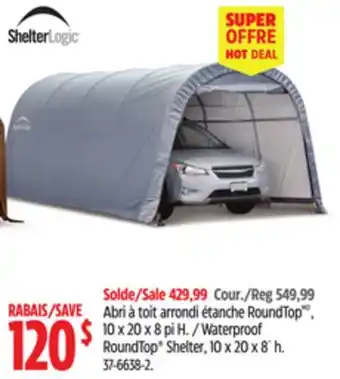 Canadian Tire Waterproof RoundTop Shelter, 10 x 20 x 8´ h offer