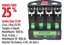 Canadian Tire MotoMaster 10´ 900-lb Ratchet Tie-Downs, 4-Pk offer