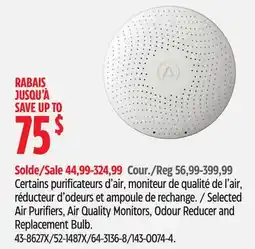 Canadian Tire GermGuardian Selected Air Purifiers, Air Quality Monitors, Odour Reducer and Replacement Bulb offer