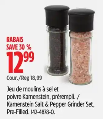 Canadian Tire Kamenstein Salt & Pepper Grinder Set, Pre-Filled offer