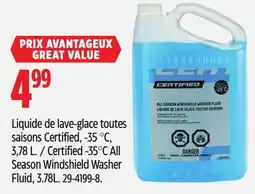 Canadian Tire Certified Liquide de lave-glace toutes saisons Certified, -35 °C offer