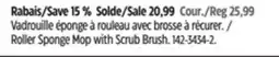 Canadian Tire FRANK Roller Sponge Mop with Scrub Brush offer
