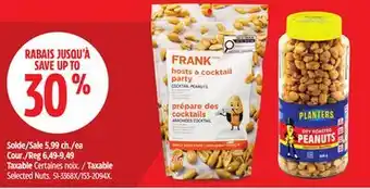 Canadian Tire Taxable Selected Nuts offer