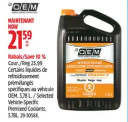 Canadian Tire OEM Selected Vehicle-Specific Premixed Coolants offer