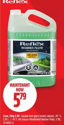 Canadian Tire Reflex -45°C All-Season Windshield Washer Fluid, 3.78L offer