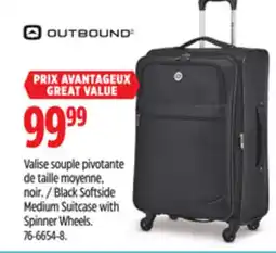 Canadian Tire Black Softside Medium Suitcase with Spinner Wheels offer