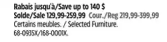 Canadian Tire Living Selected Furniture offer
