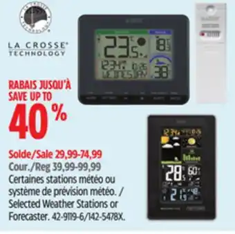 Canadian Tire Selected Weather Stations or Forecaster offer