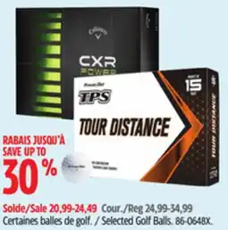 Canadian Tire Selected Golf Balls offer