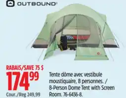 Canadian Tire Outbound 8-Person Dome Tent with Screen Room offer