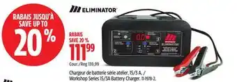Canadian Tire Eliminator Workshop Series 15/3A Battery Charger offer