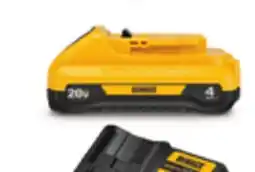 Canadian Tire Dewalt 20V MAX 4Ah Compact Battery Starter Kit offer
