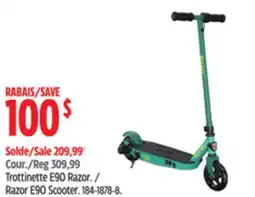 Canadian Tire Razor E90 Scooter offer