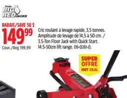 Canadian Tire 3.5-Ton Floor Jack with Quick Start offer