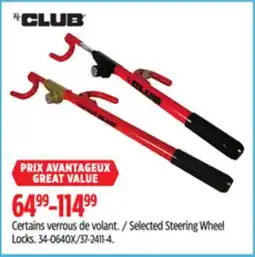 Canadian Tire Club Selected Steering Wheel Locks offer