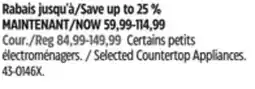 Canadian Tire Selected Countertop Appliances offer