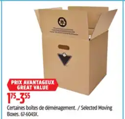 Canadian Tire Selected Moving Boxes offer