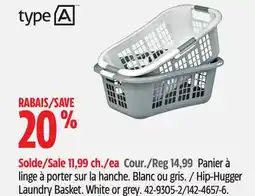 Canadian Tire type A Hip-Hugger Laundry Basket offer