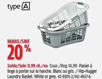 Canadian Tire type A Hip-Hugger Laundry Basket offer