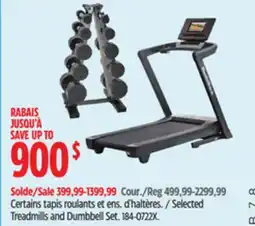 Canadian Tire Cap Barbell Selected Treadmills and Dumbbell Set offer