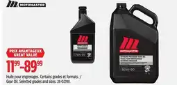 Canadian Tire Motomaster Selected grades and sizes offer