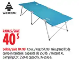 Canadian Tire Instant XL Camping Cot offer