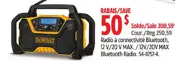 Canadian Tire Dewalt 12V/20V MAX Bluetooth Radio offer
