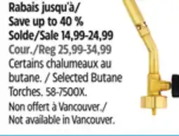 Canadian Tire Selected Butane Torches offer