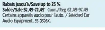 Canadian Tire Pioneer Selected Car Audio Equipment offer