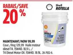 Canadian Tire Shell Rotella T4 Diesel Motor Oil offer