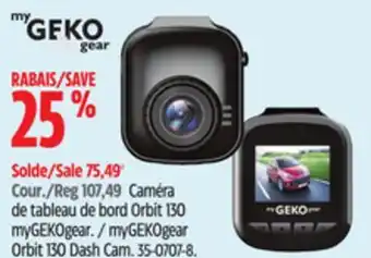 Canadian Tire myGEKOgear Orbit 130 Dash Cam offer