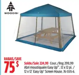 Canadian Tire WOODS 2 x 12´ Easy Up Screen House offer