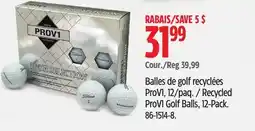 Canadian Tire Eagle Recycled ProV1 Golf Balls, 12-Pack offer
