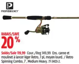 Canadian Tire Retro Spinning Combo, 7´, Medium Heavy offer