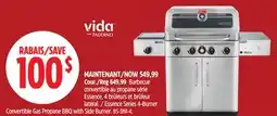 Canadian Tire Vida Essence Series 4-Burner Convertible Gas Propane BBQ with Side Burner offer