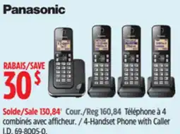 Canadian Tire Panasonic 4-Handset Phone with Caller I.D offer