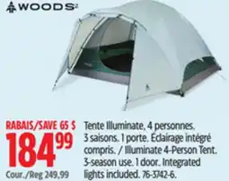 Canadian Tire Woods Illuminate 4-Person Tent offer
