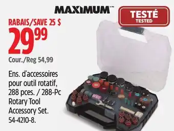 Canadian Tire MAXIMUM 288-Pc Rotary Tool Accessory Set offer