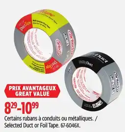 Canadian Tire Selected Duct or Foil Tape offer