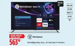 Canadian Tire Westinghouse 65˝ Roku Smart TV offer