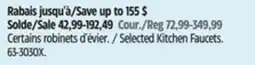 Canadian Tire Selected Kitchen Faucets offer