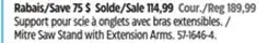 Canadian Tire Mitre Saw Stand with Extension Arms offer